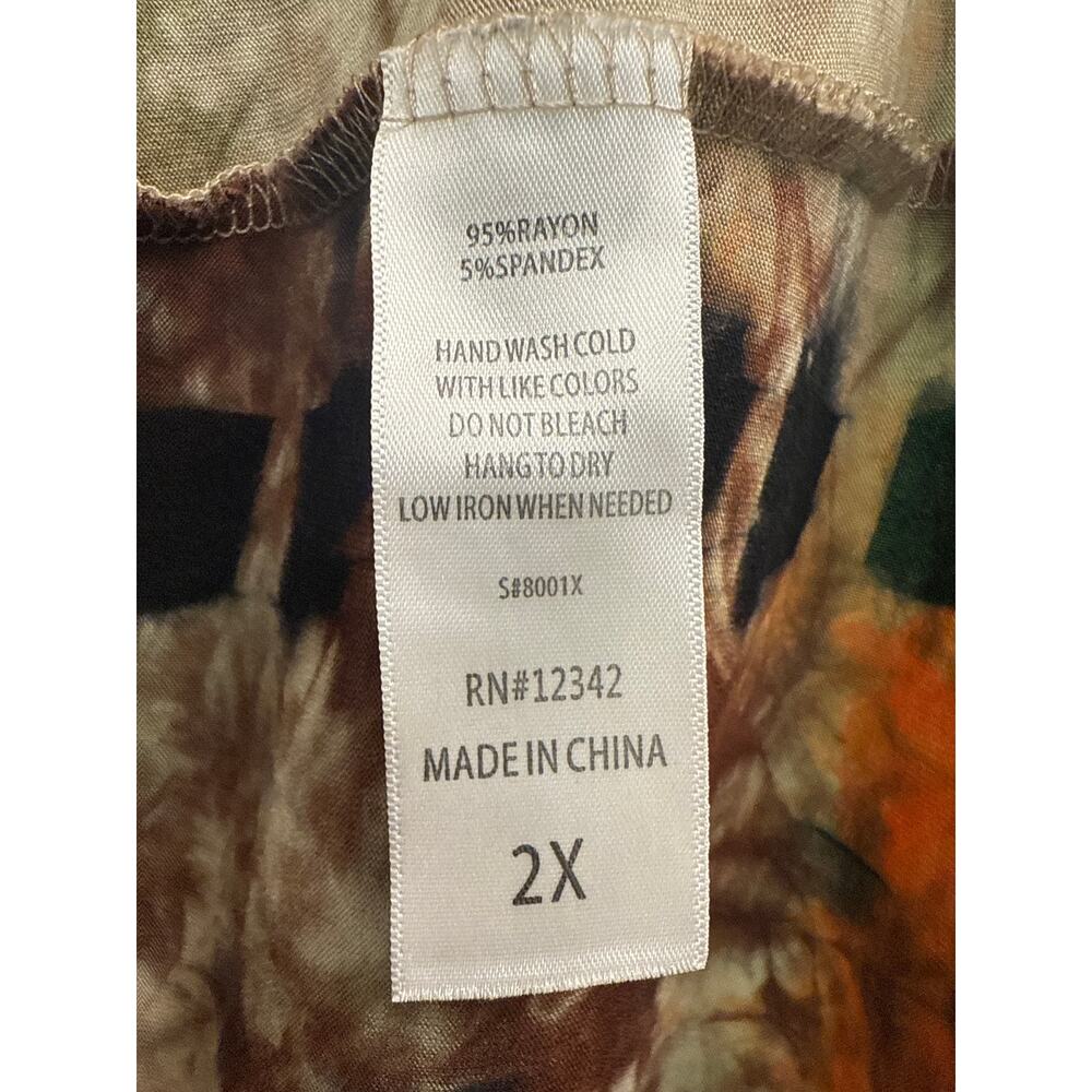 Coin 1804 women’s Tie-Dye Jersey funky Boho long sleeve hoodie open Cardigan  2X - Picture 7 of 7